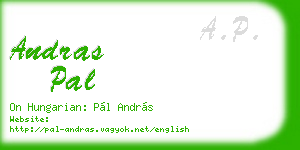 andras pal business card